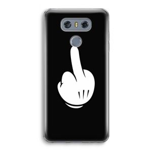 Middle finger black: LG G6 Transparant Hoesje