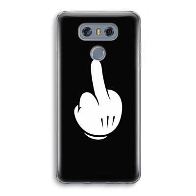 Middle finger black: LG G6 Transparant Hoesje