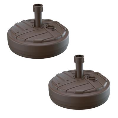 Prosperplast Parasolvoet - 2x - rond - antraciet - vulbaar - 10 liter - D39 cm