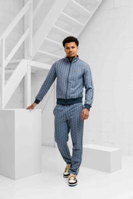 Lacoste Paris Monogram Trainingspak Heren Blauw - Maat S - Kleur: Blauw | Soccerfanshop