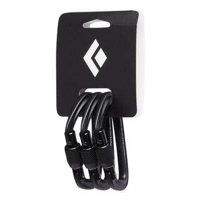 Black diamond Hotforge Screwgate 3 Pack Carabine Black All Sizes