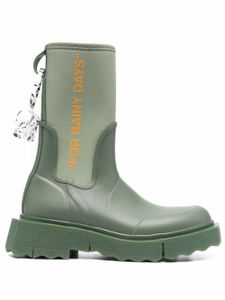 Off-White bottes de pluie Zip-Tie - Vert