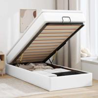 Ottoman bed met matras 80x200 cm kunstleer wit