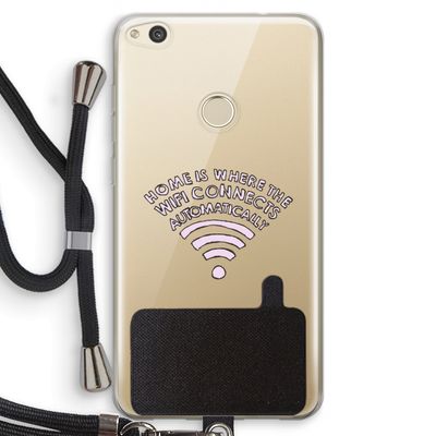 Home Is Where The Wifi Is: Huawei Ascend P8 Lite (2017) Transparant Hoesje met koord