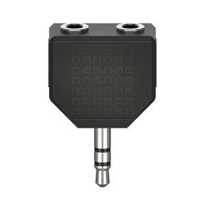 Hama Audioadapter 3,5-mm-jack-st. - 2 X 3,5-mm-jack-kop. Stereo