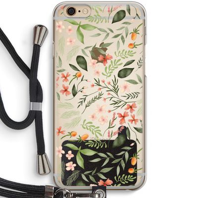 Sweet little flowers: iPhone 6 / 6S Transparant Hoesje met koord