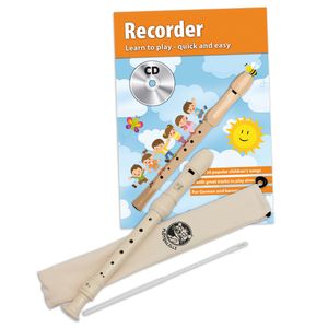 CASCHA HH 1500 Recorder-fluit Sopraan Acrylonitrielbutadieenstyreen (ABS) Ivoor