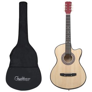 VidaXL 12-delige gitaarset cutaway met 6 snaren western akoestisch 38"