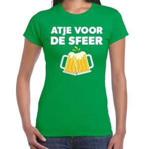 Atje voor de sfeer feest t-shirt groen voor dames