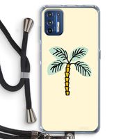 Palmboom: Motorola Moto G9 Plus Transparant Hoesje met koord