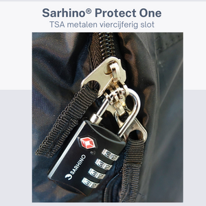 Sarhino Protect One TSA cijferslot 4 cijfers - zwart