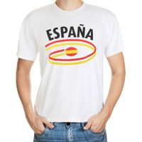 Wit heren t-shirt Spanje 2XL  - - thumbnail