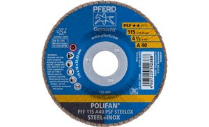 PFERD 67644115 PFF 115 A 40 PSF STEELOX Lamellenschijf Diameter 115 mm Boordiameter 22.23 mm RVS, Staal 10 stuk(s)