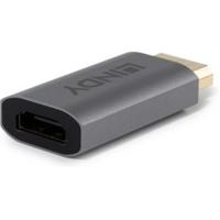 Lindy 41095 tussenstuk voor kabels DisplayPort HDMI Type A Grijs