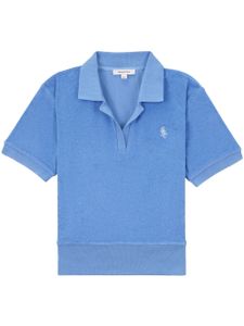 Sporty & Rich polo en éponge à logo brodé - Bleu