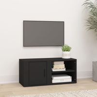 Tv-meubel 80x31,5x36 cm bewerkt hout zwart