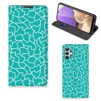 Samsung Galaxy A32 5G | Bookcase | Cracks Blue