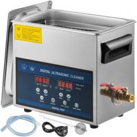 VEVOR Ultrasoon Reiniger Dual Frequentie 6L Ultrasone Reiniger met Heater voor Onderdelen Sieraden Lenzenvloeistof Ring Prothese Record