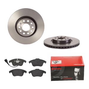 Remmenset, remschijf BREMBO, Remschijftype: Binnen geventileerd, Inbouwplaats: Vooras, u.a. für Seat, VW, Audi