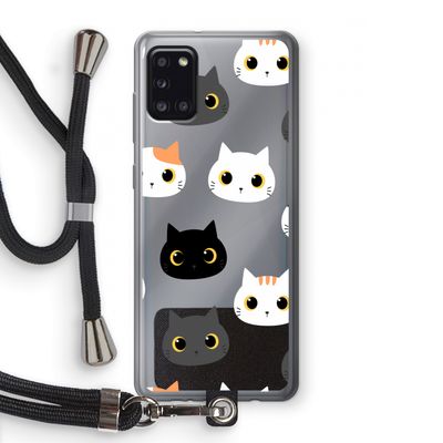 Katten: Samsung Galaxy A31 Transparant Hoesje met koord