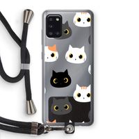Katten: Samsung Galaxy A31 Transparant Hoesje met koord