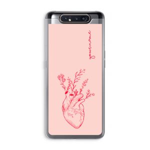 Blooming Heart: Samsung Galaxy A80 Transparant Hoesje