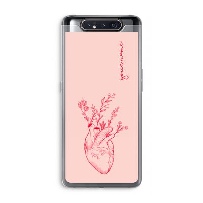 Blooming Heart: Samsung Galaxy A80 Transparant Hoesje
