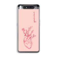 Blooming Heart: Samsung Galaxy A80 Transparant Hoesje