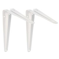 AMIG Plankdrager/planksteun van metaal - 2x - gelakt wit - H250 x B200 mm