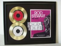 Gouden plaat  Dubbele Single Rod Stewart Las Vegas