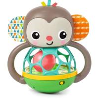 Grijp een muzikaal en licht rammelaarspeeltje - BRIGHT STARTS - Giggle Monkey - Met gemakkelijk te vangen Oball - 6 maanden en ouder - Unisex