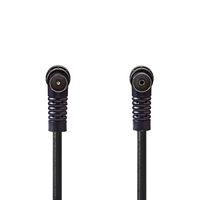 Nedis Coaxkabel | IEC (Coax) Male | IEC (Coax) Female | Vernikkeld | 120 dB | 75 Ohm | Viervoudig Afgeschermd | 3.00 m | Rond | PVC | Zwart | Label -
