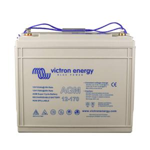 Victron Energy AGM 12V 170Ah Super Cycle Batterie Solar-accu 12 V 170 Ah Loodvlies (AGM) (b x h x d) 33.6 x 28 x 17.2 cm M8-schroefaansluiting Geringe