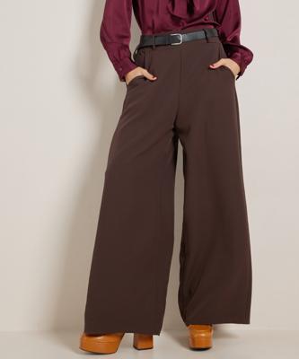 uni wide fit broek met ceintuur uni wide fit broek met ceintuur