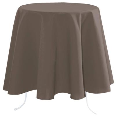 Stof Textiles Tafelkleed rond - D180 cm - donker taupe - Eettafel tafellakens - polyester