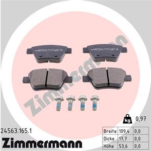 Remblokkenset, schijfrem ZIMMERMANN, u.a. fÃ¼r Seat, VW, Skoda, Audi