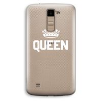 Queen zwart: LG K10 (2016) Transparant Hoesje