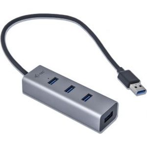 I-tec Metal U3HUBMETAL403 USB 3.0 (3.1 Gen 1) Type-A 5000Mbit/s Grijs hub & concentrator