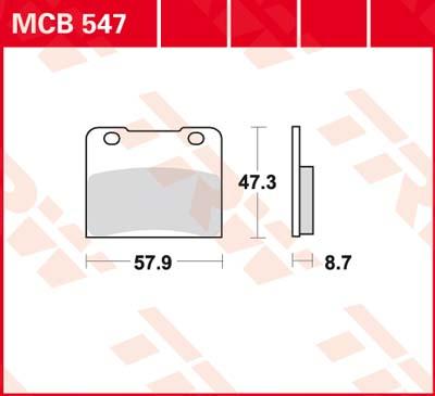TRW Remblokken, en remschoenen voor de moto, MCB547 Allround organisch