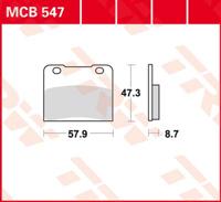 TRW Remblokken, en remschoenen voor de moto, MCB547 Allround organisch