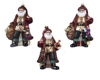 Kerstman glas l8b12.8h18.8 cm a3 kerst - Decoris