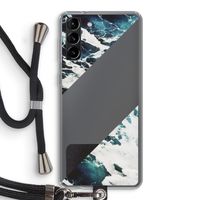 Golven: Samsung Galaxy S21 Plus Transparant Hoesje met koord