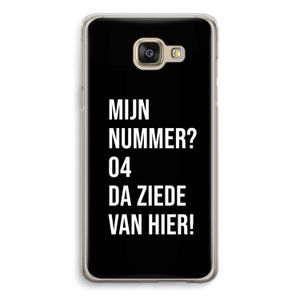Da ziede van hier - Zwart: Samsung Galaxy A5 (2016) Transparant Hoesje