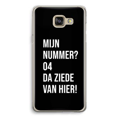 Da ziede van hier - Zwart: Samsung Galaxy A5 (2016) Transparant Hoesje