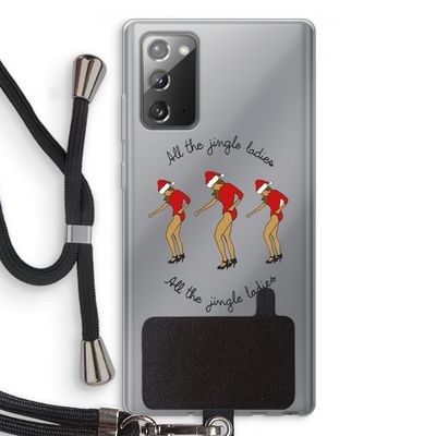 Jingle Ladies: Samsung Galaxy Note 20 / Note 20 5G Transparant Hoesje met koord