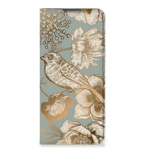 Smart Cover voor OPPO Reno8 Lite Vintage Bird Flowers