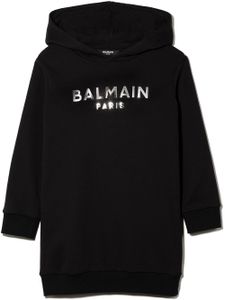 Balmain Kids robe-sweat à logo imprimé - Noir