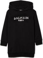 Balmain Kids robe-sweat à logo imprimé - Noir - thumbnail