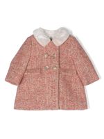 Bonpoint manteau croisé à col texturé - Rose