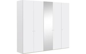 Goossens Kledingkast Easy Storage Ddk, Kledingkast 253 cm breed, 220 cm hoog, 4x draaideur en 1x spiegel draaideur midden